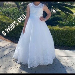Flower girl white dress